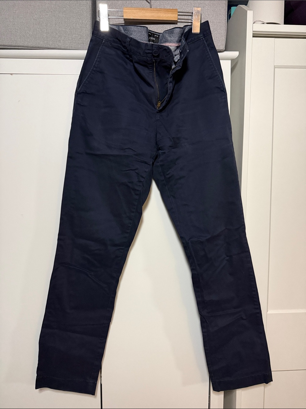 J. Crew Navy Straight-Leg Chinos